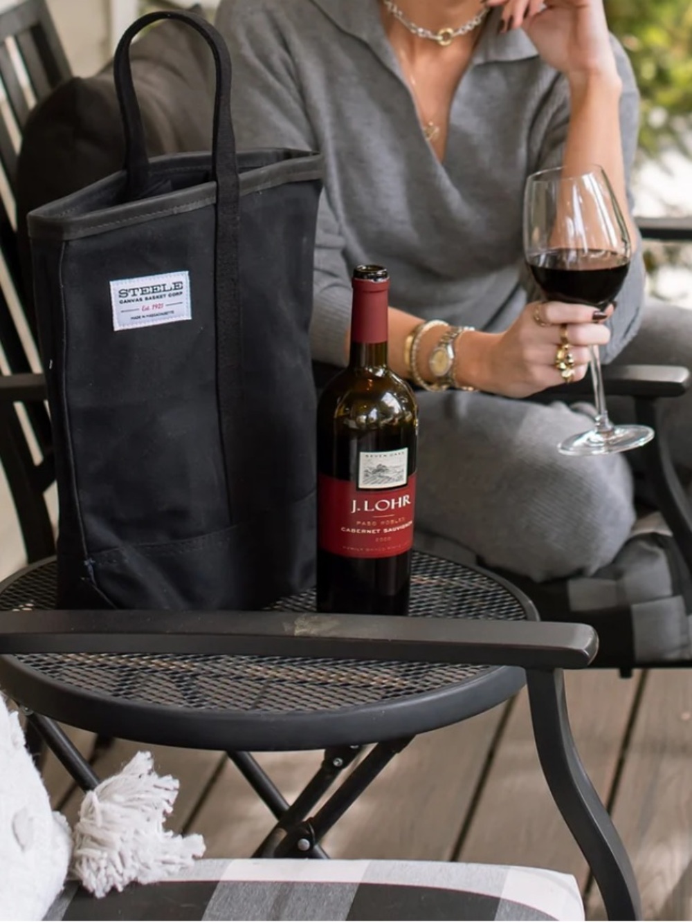NWT Steele Wine Tote (Black)